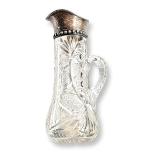 Antique American Brilliant Period Hand Cut Crystal Champagne or Lemonade Pitcher
