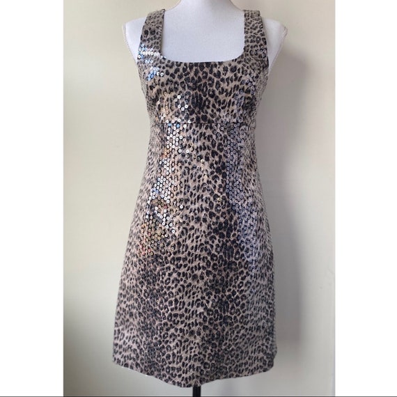 Vintage Olibel Inc Leopard Print Cocktail Dress