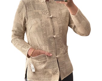 Democracy Weekend Embroidered Mandarin Jacket