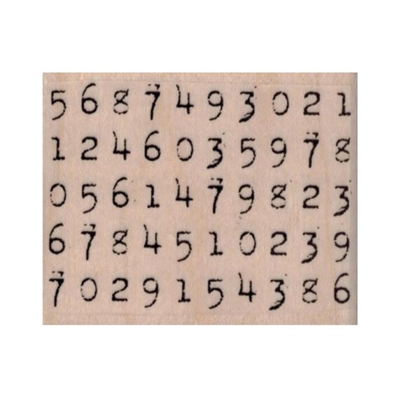 NUMBERS SET Rubber Stamp Numbers Stamp Number Rubber Stamp Etsy