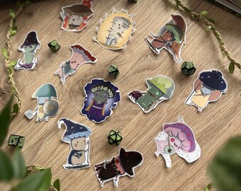 Classy Mushrooms | Dnd class | Mushroom stickers | Dnd Stickers | Classy dnd stickers | Cute Stickers