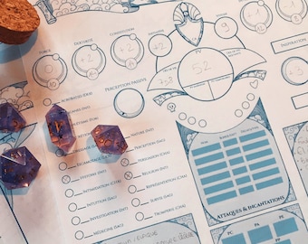 DIGITAL FILES | Clouds character sheets - French