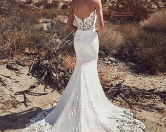 Lace Wedding Dress - Etsy UK