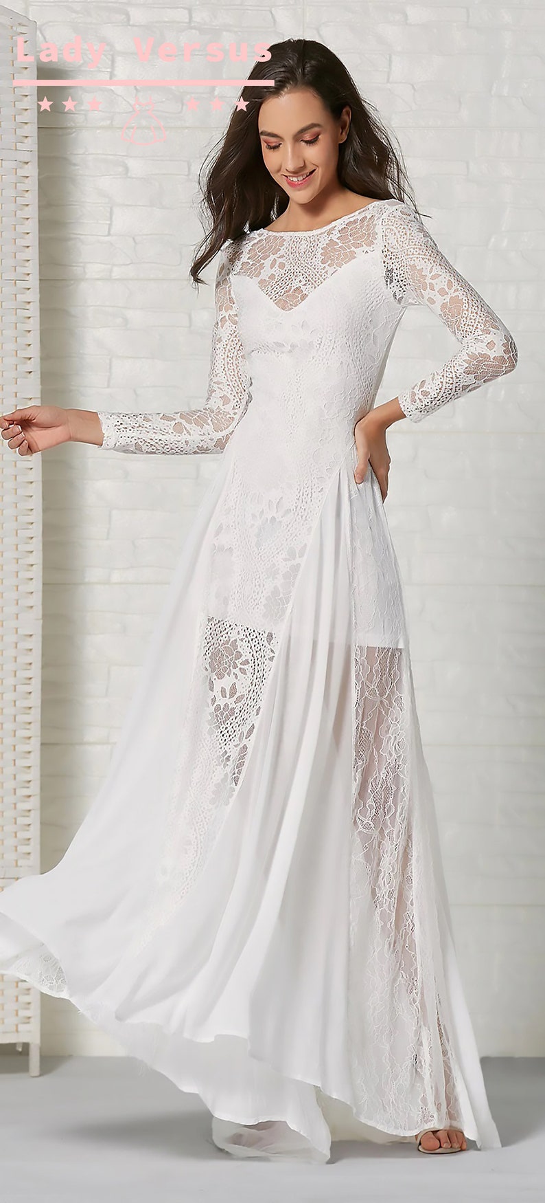 Boho Lace Maternity Dress For Photo Shoot Maternity