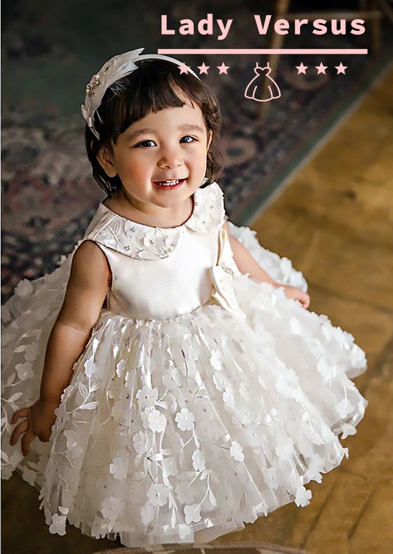 Baby Girls Dress Toddler Christening Baptism Gowns Party Birthday Formal Dress 
