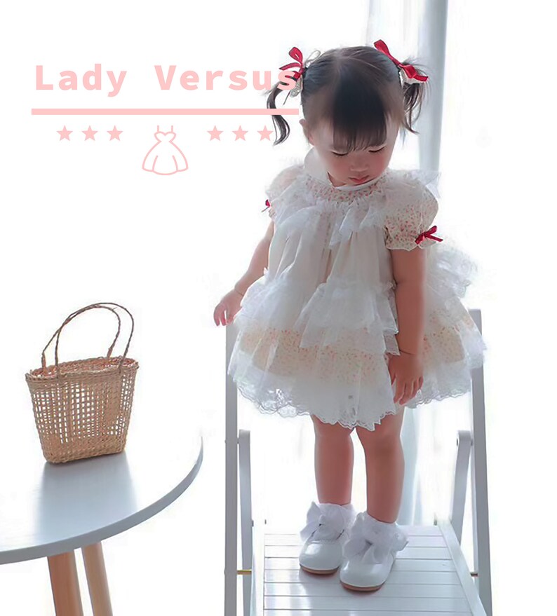 Baby Girl Floral Lace Vintage Spanish Dress / Princess Dress / Etsy