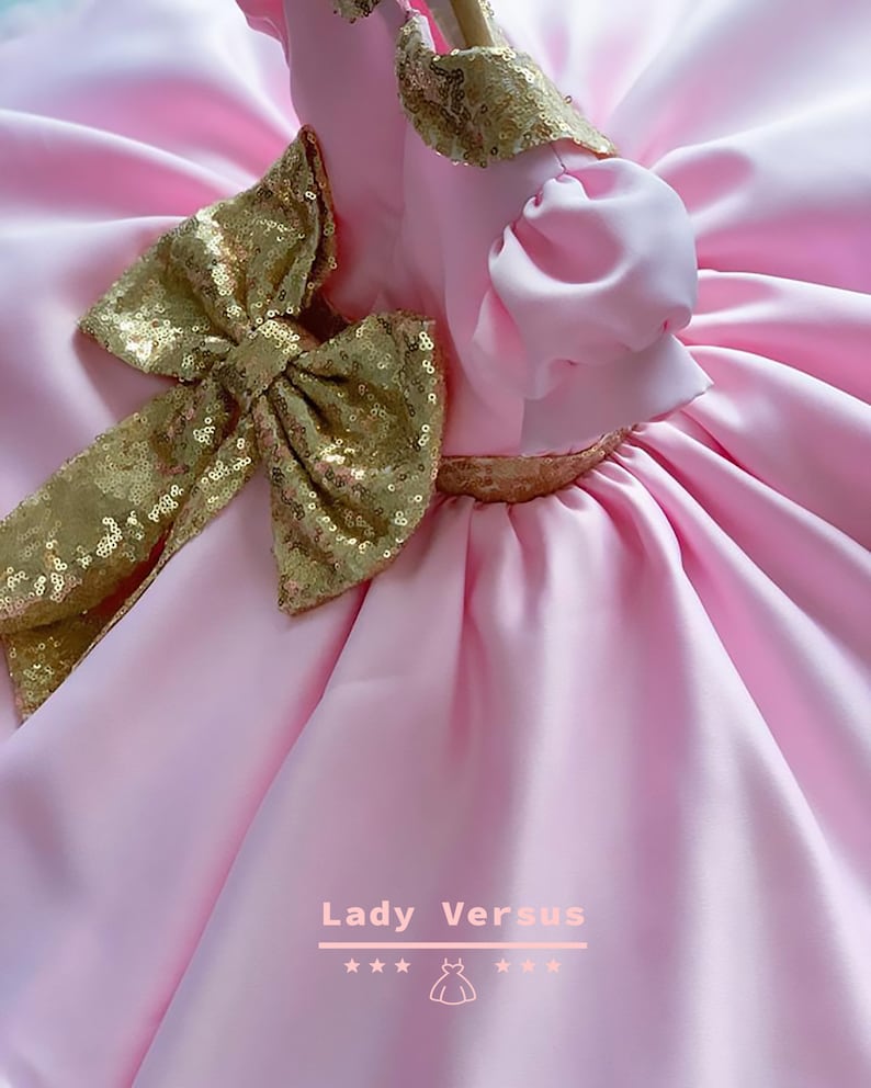 Pink and Gold Baby Girls Party Dress/baby Girl 1st Birthday Etsy