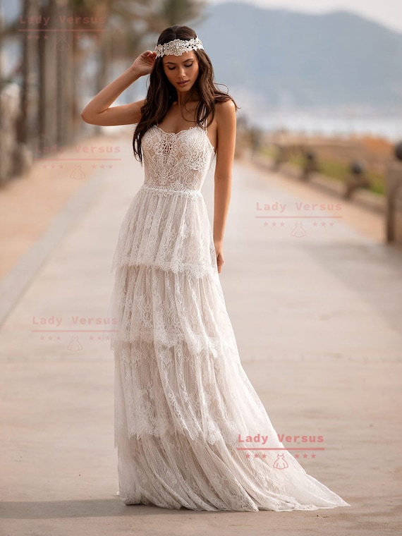 boho beach wedding dress