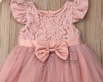 rose gold infant dress