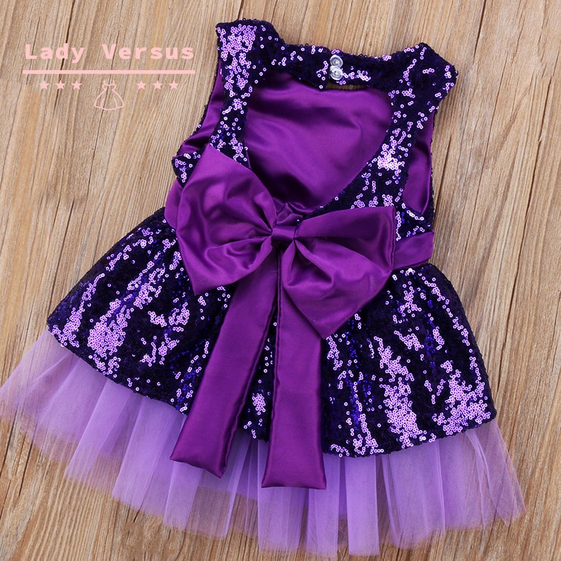 Pink/Purple Baby girls party dress/ Baby Girl 1st Birthday Etsy