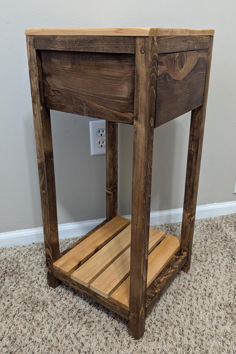 Handcrafted Reclaimed Wood Accent Table: Farmhouse Table | Plant Stand ...