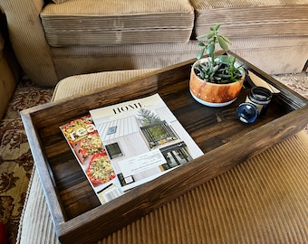 Serving Tray | Rustic/Modern, | Urban with a touch of Farmhouse | Stylish yet Practical | Handmade Charcuterie/Serving Tray/Ottoman Tray