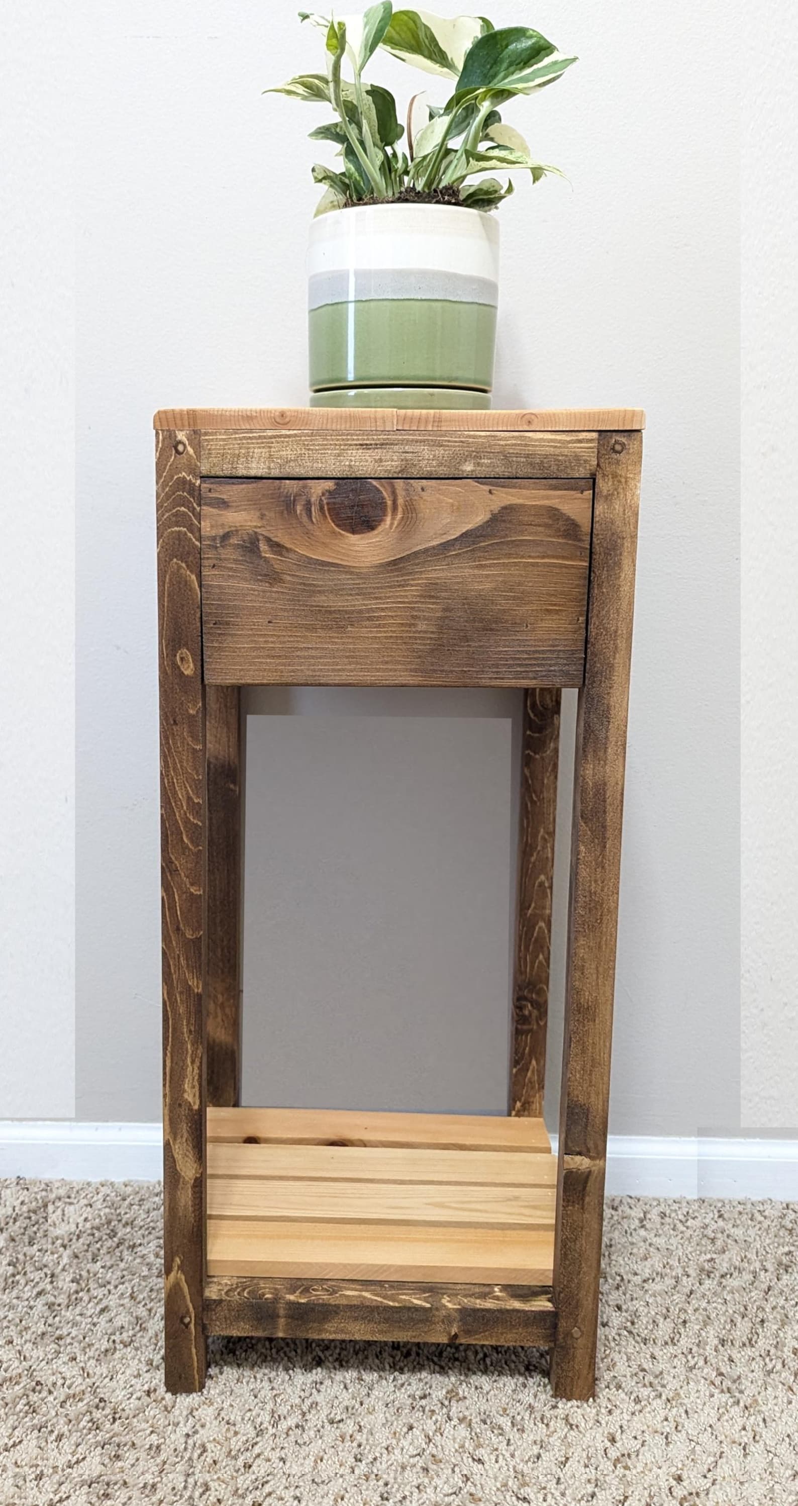 Handcrafted Reclaimed Wood Accent Table: Farmhouse Table | Plant Stand ...