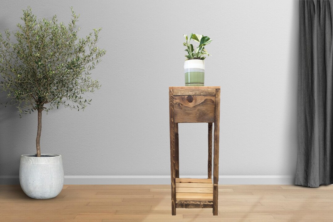 Handcrafted Reclaimed Wood Accent Table: Farmhouse Table | Plant Stand ...
