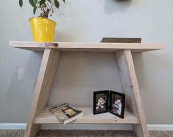 Entry Table | Console Table | Shelf | Sofa Table | Wood Table | Narrow Table | Hand Made by Veteran | Living Room | Patio | Reclaimed Wood