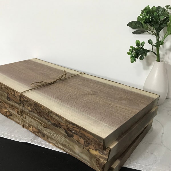 Walnut Live Edge Personalized Cutting Boards Make Your Own | Unfinished Walnut Charcuterie Boards | Walnut Boards | Wood Serving Tray