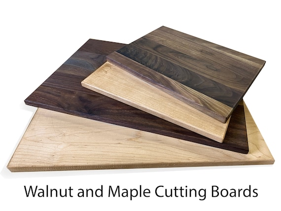 Walnut and Maple Wooden Cutting Board 11x17, 9x12 DIY Wood Crafts