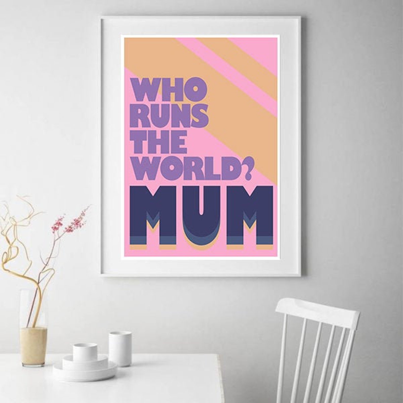 Mum Wall Print Mum Art Mother’s Day Art Mom Poster New | Etsy