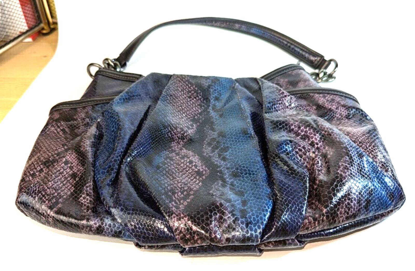 Simply Vera Vera Wang Purse Handbag Blue Purple Black Snakeskin