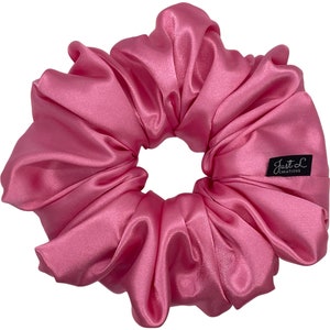 Pink Oversized Satin Silk Extra Large Scrunchie, Giant, XXL, Big, Hair Ties, Hair Accessories, Hair Fashion
