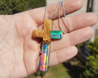 OPAL CROSS NECKLACE | Cross Necklace For Men | Cross Necklace For Women |