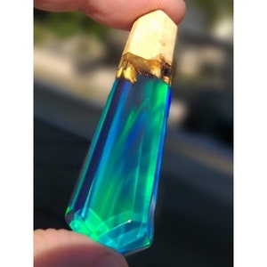 Northern lights mountain pendant opal ,aurora borealis opal,Valentines day gifts,resin wood pendant 5th anniversary