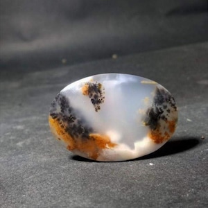 Landscape Scenic moss agate cabochon,moss bild,dendritic agate,snowy mountain agate