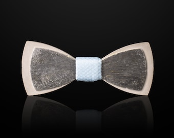 Silver by Kiana - Concrete bow tie handmade gift for him handmade bowtie for groom's gift.