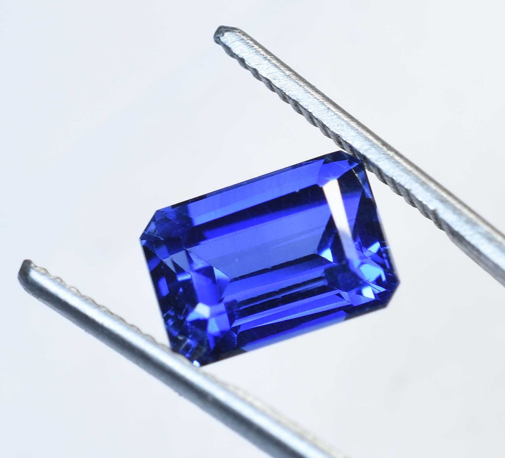 Precious 5.05 Ct Natural Ceylon Blue Sapphire square Cut GIE | Etsy