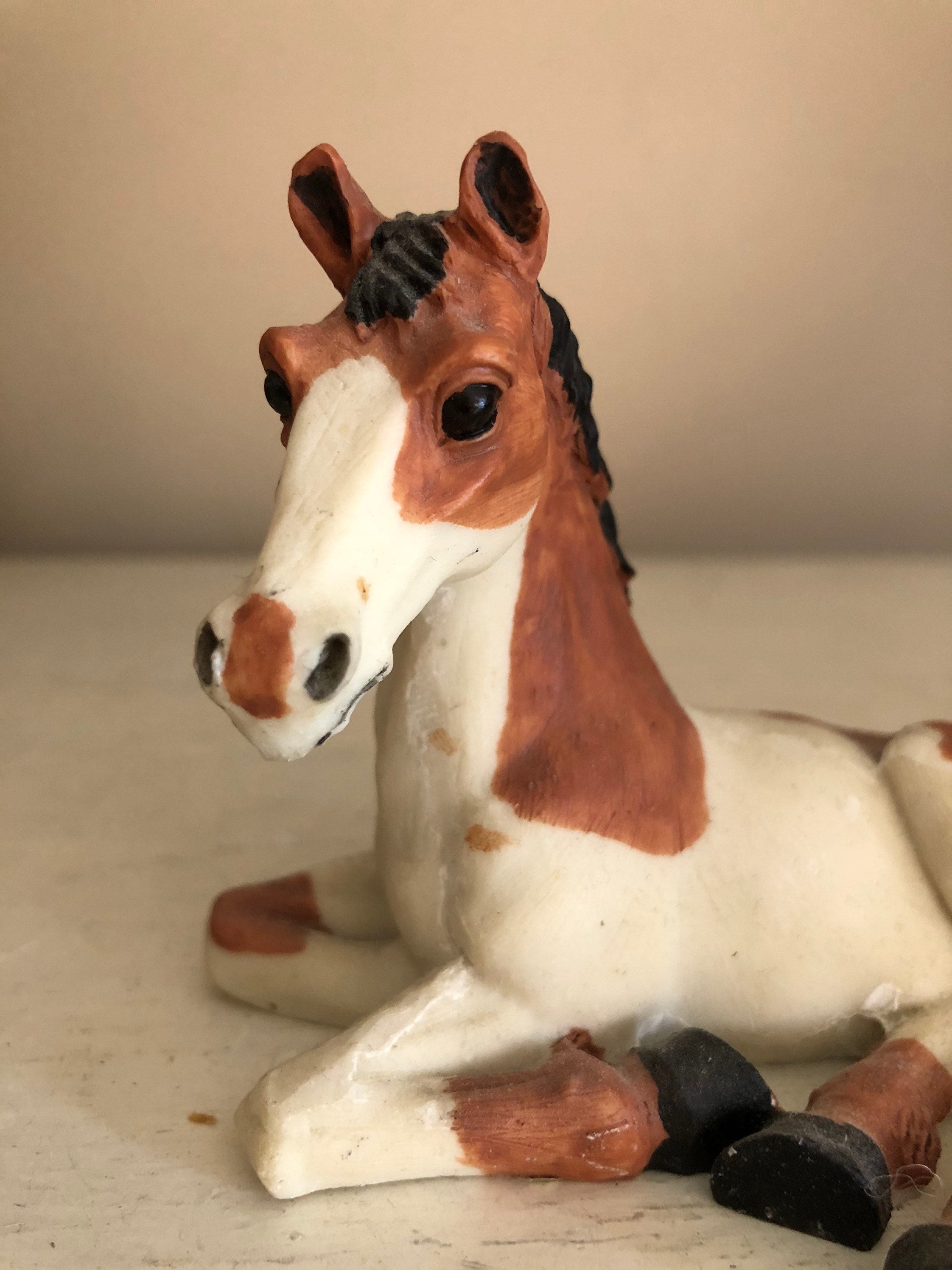 Hand Painted Vintage Paint Horse Horse Figurine Etsy