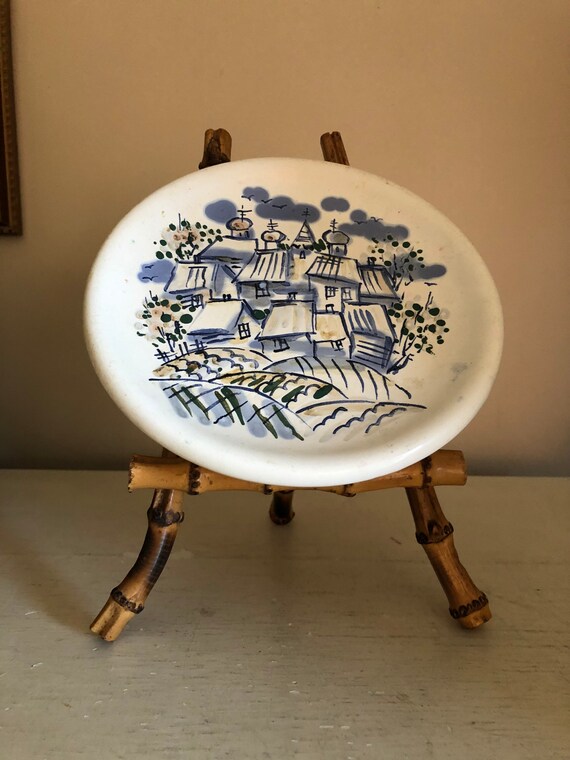 Russian Ceramic Plate Souvenir St. Petersburg Hand Painted Etsy