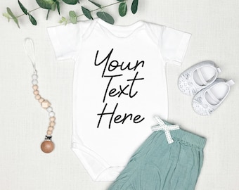 Personalized Baby Grow 25 Your Text Here - Baby Grow - Personalized Baby Vest Novelty Gift