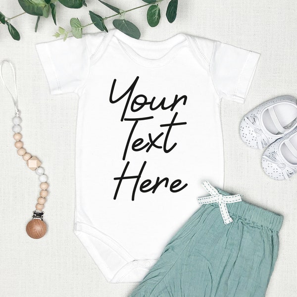 Personalised Baby Grow 25 Your Text Here - Baby Grow - Personalised Baby Vest Novelty Gift