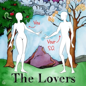 The Lovers - Custom Couples Tarot Card Print (PLEASE READ DESCRIPTION)