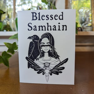 Blessed Samhain - Pagan Halloween Karte