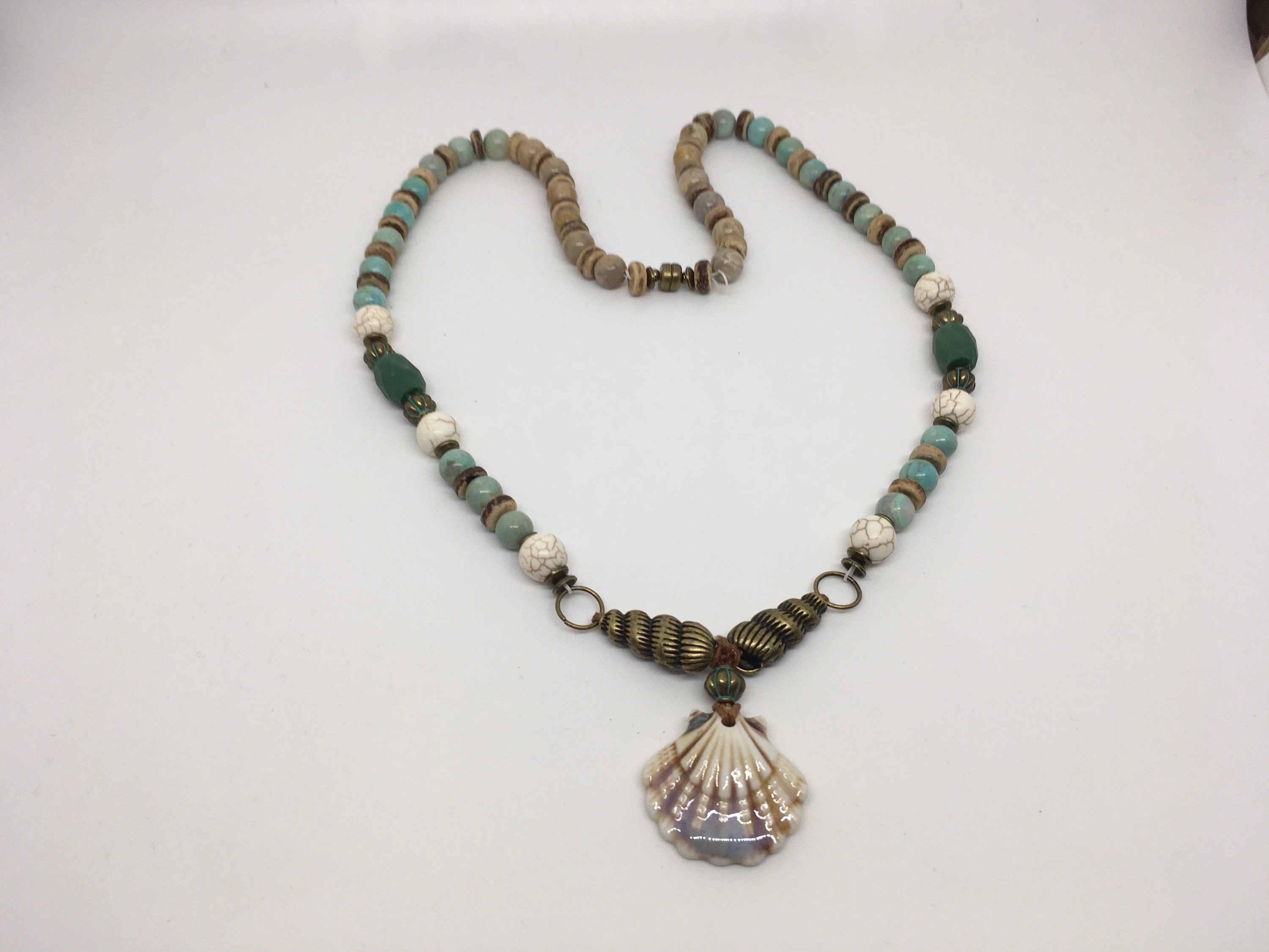 On the Beach Beaded Necklace Etsy