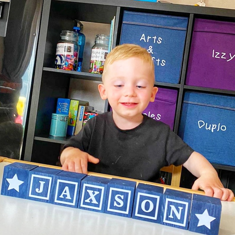 Personalised Wooden LetterName Wooden Blocks
