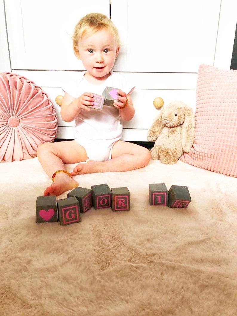 Personalised Wooden LetterName Wooden Blocks