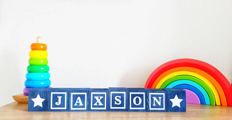 Personalised Wooden LetterName Wooden Blocks