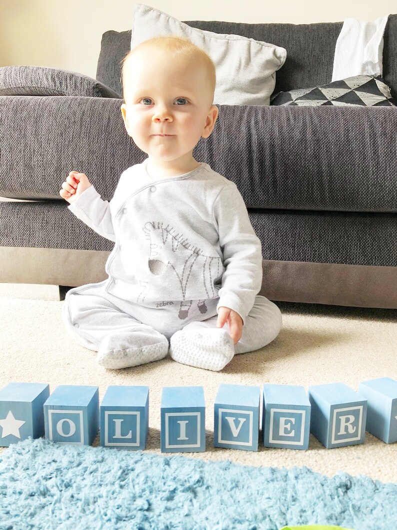 Personalised Wooden LetterName Wooden Blocks