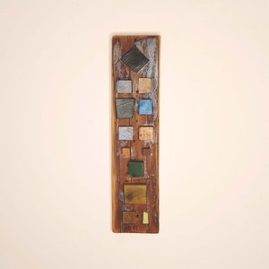 Reclaimed Beach Wood Wall Art: 3D-houtsculptuur, optische boodschap 13