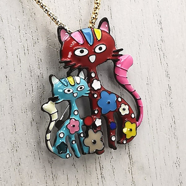 Betsey Johnson Collier Avec Pendentif En Forme De Chat Pavé, 40,6