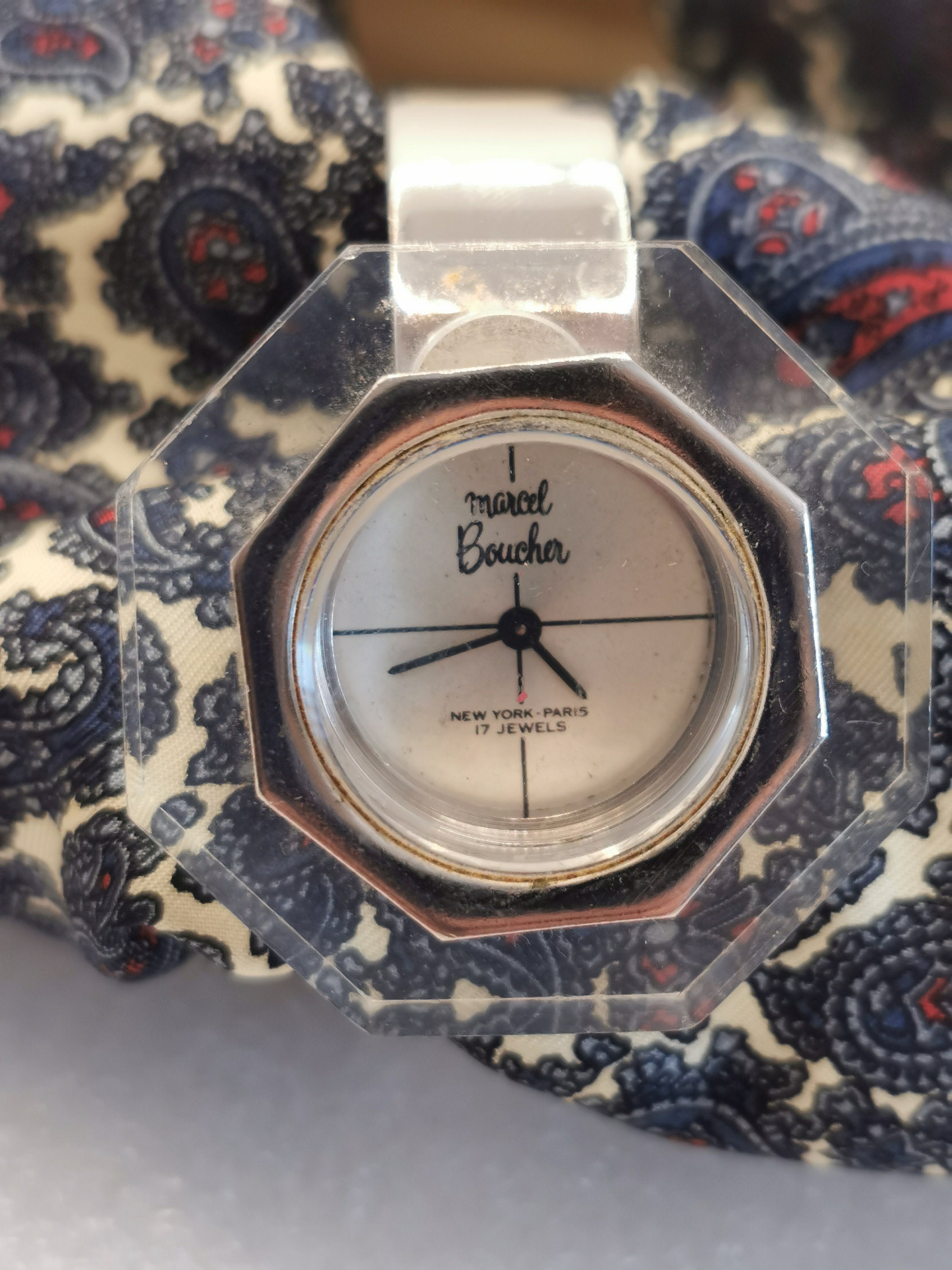 Vintage Lucite Framed Watch, Collectible Timepiece From  display picture 1