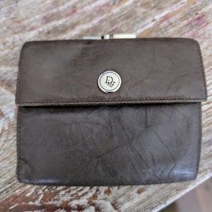 Portefeuille en cuir Christian Dior, portefeuille de style vintage, portefeuille de créateur pour femme, portefeuille pour homme, cadeau de luxe, accessoire de mode