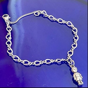 James Avery Sterling Curb Link Charm Bracelet & Boy Charm