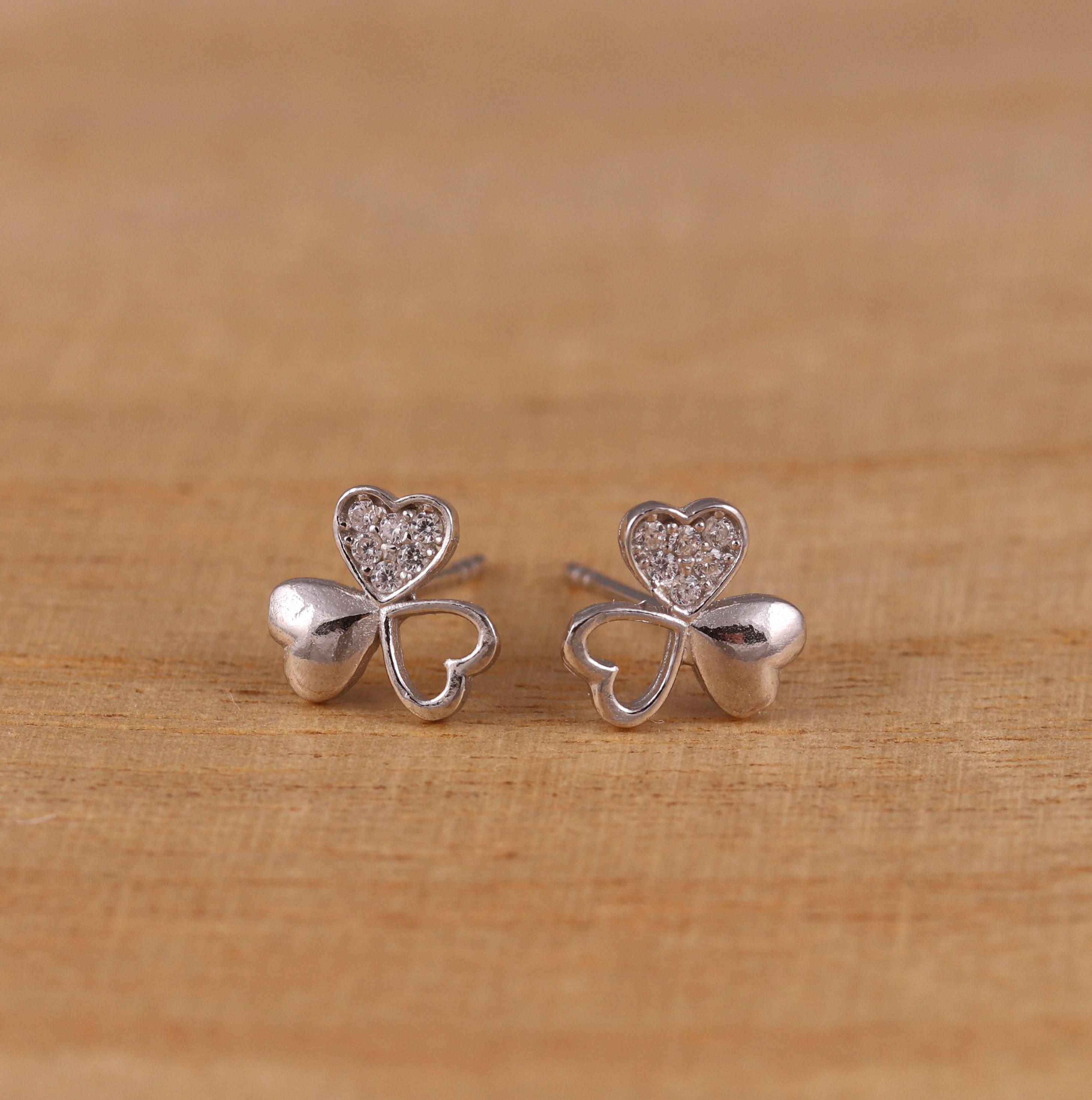 SLUYNZ 925 Sterling Silber Marquise CZ Ohrringe - Creolen Mit Blatt-Design | Rhodium Vergoldet