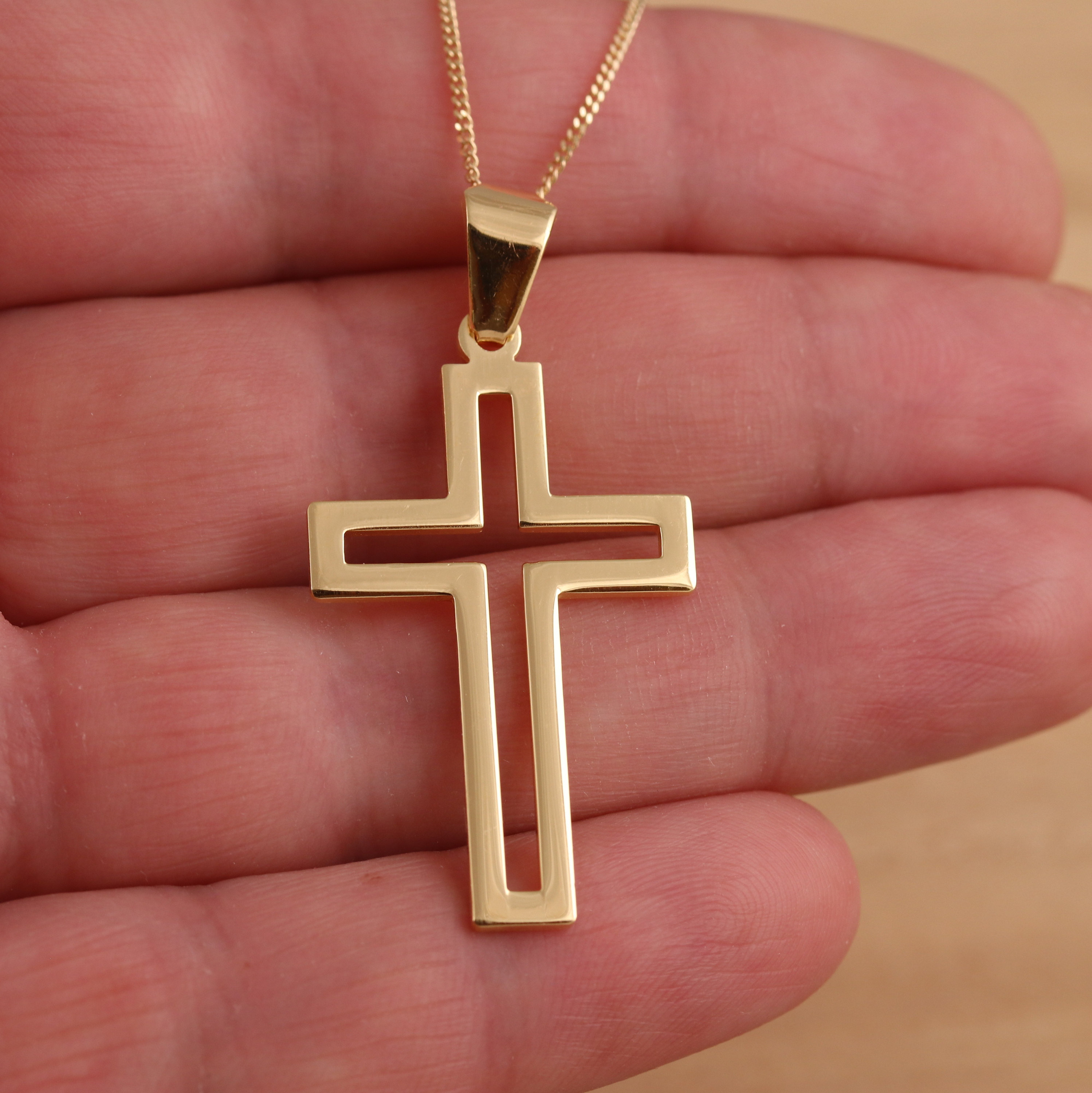 Collana con croce per donna Girocollo con ciondolo a forma