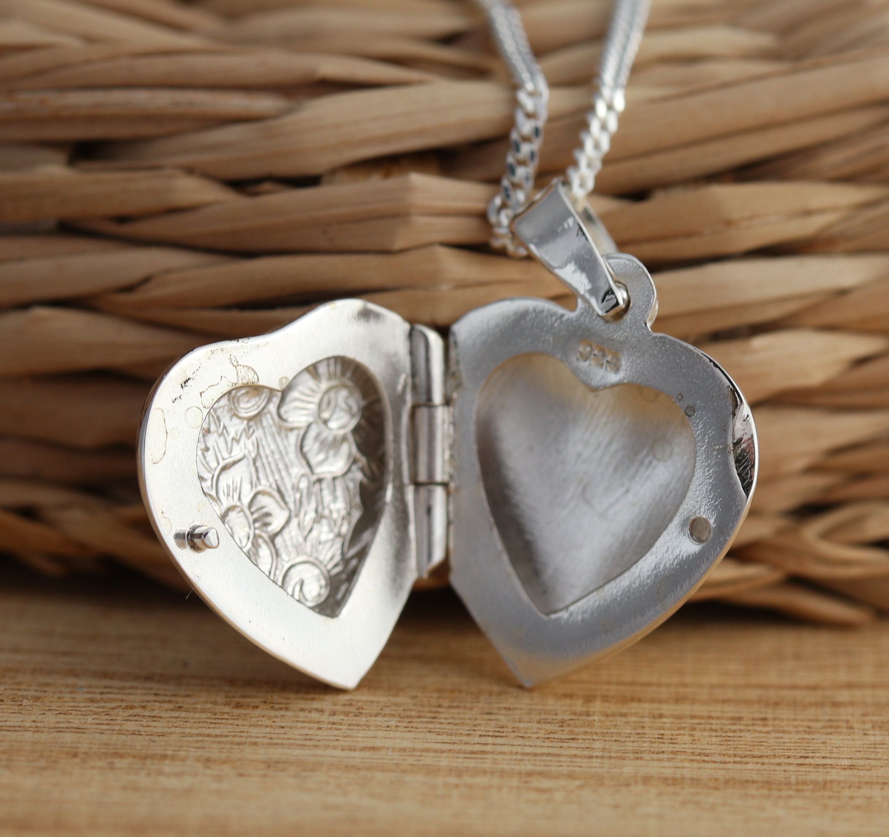 Collana - CUORE PICCOLO, catena in argento 925/oro/argento rosa con filigrana, delicato gioiello da sposa, idea regalo speciale, dolce gioiello per bambini - Italia