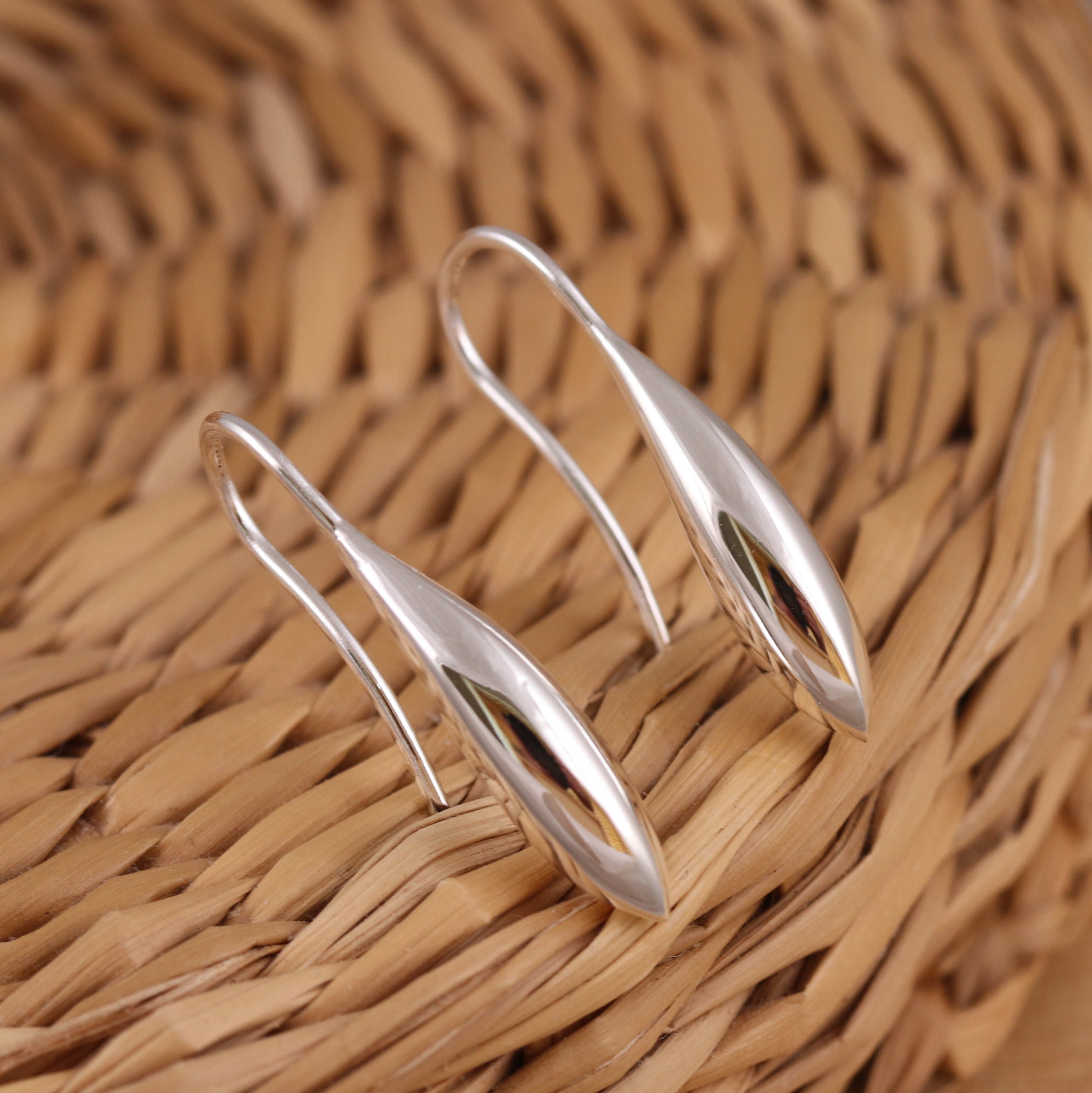 SILBERMOOS Orecchini A Goccia Donna In Argento Sterling 925 – Eleganti, Lucidi, 21 Mm, Ipoallergenici