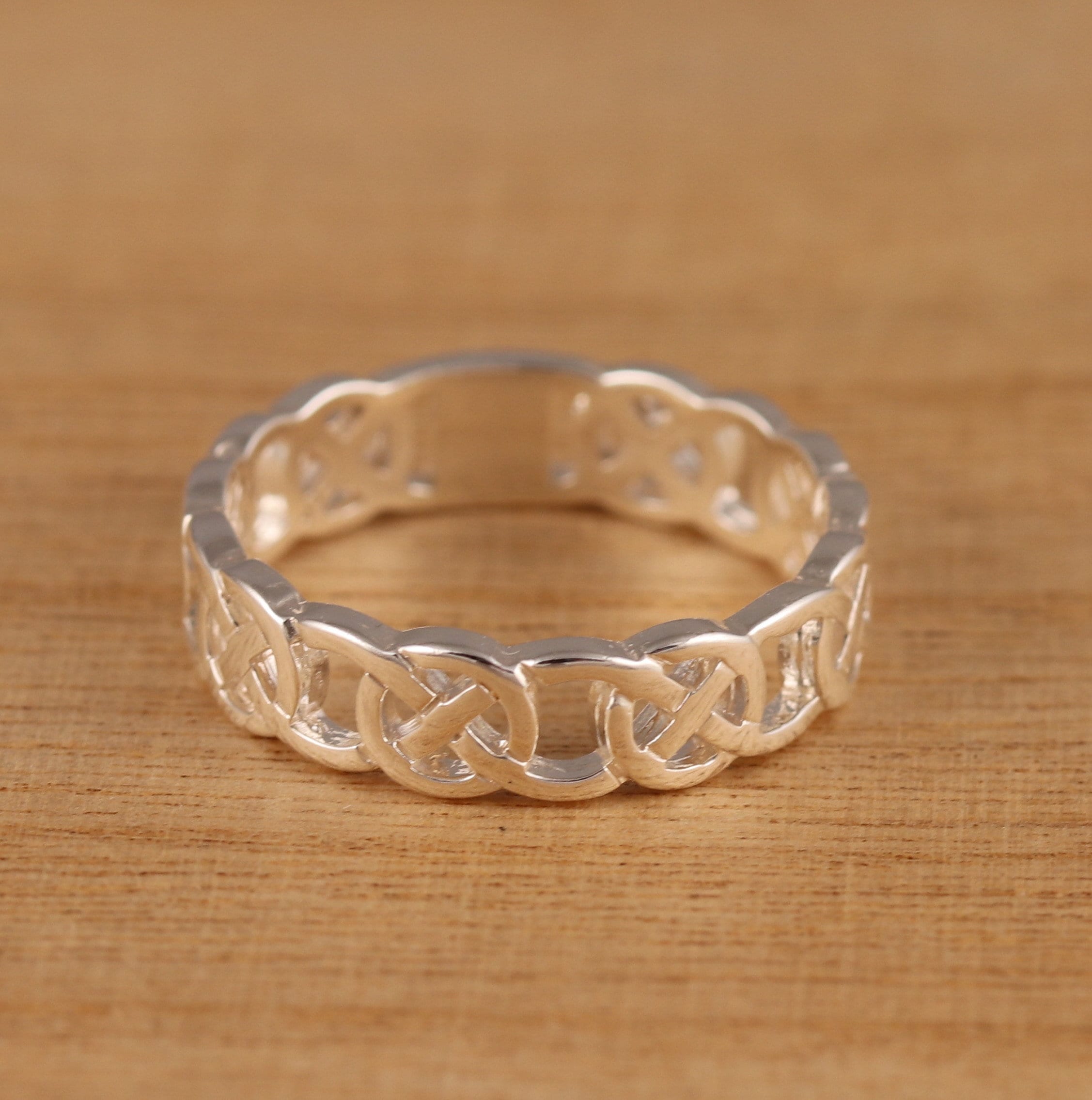 Elder Ring Fede Nuziale Con Nodo Celtico In Oro, Design Claddagh